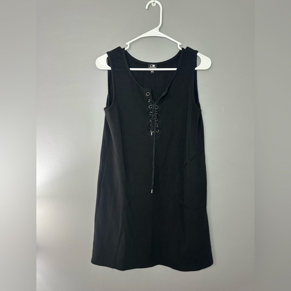 Cable & Gauge Women’s  Black Lace-Up Sleeveless Dress